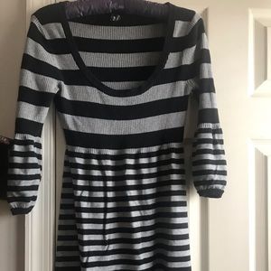 Black and White Sweater Dress